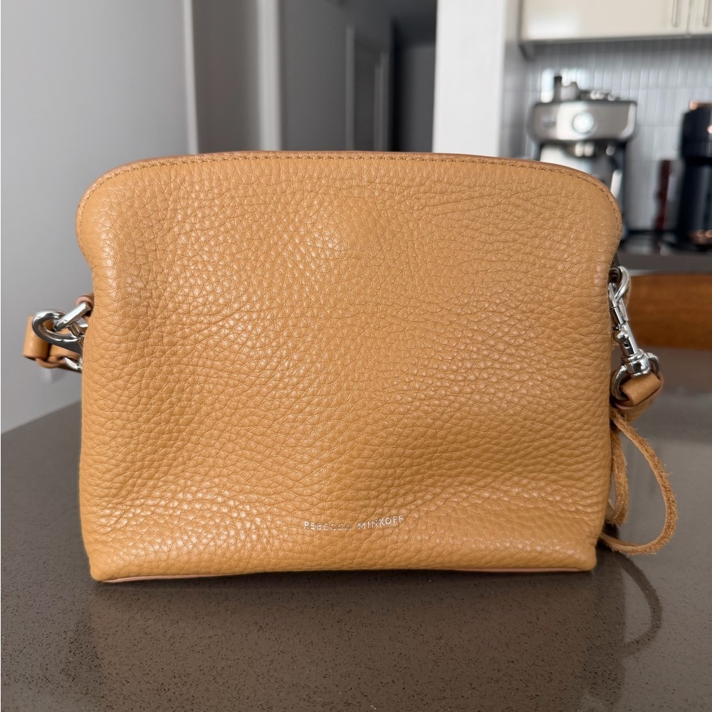 Rebecca Minkoff tan tassel crossbody purse with adjustable strap - Picture 3 of 8